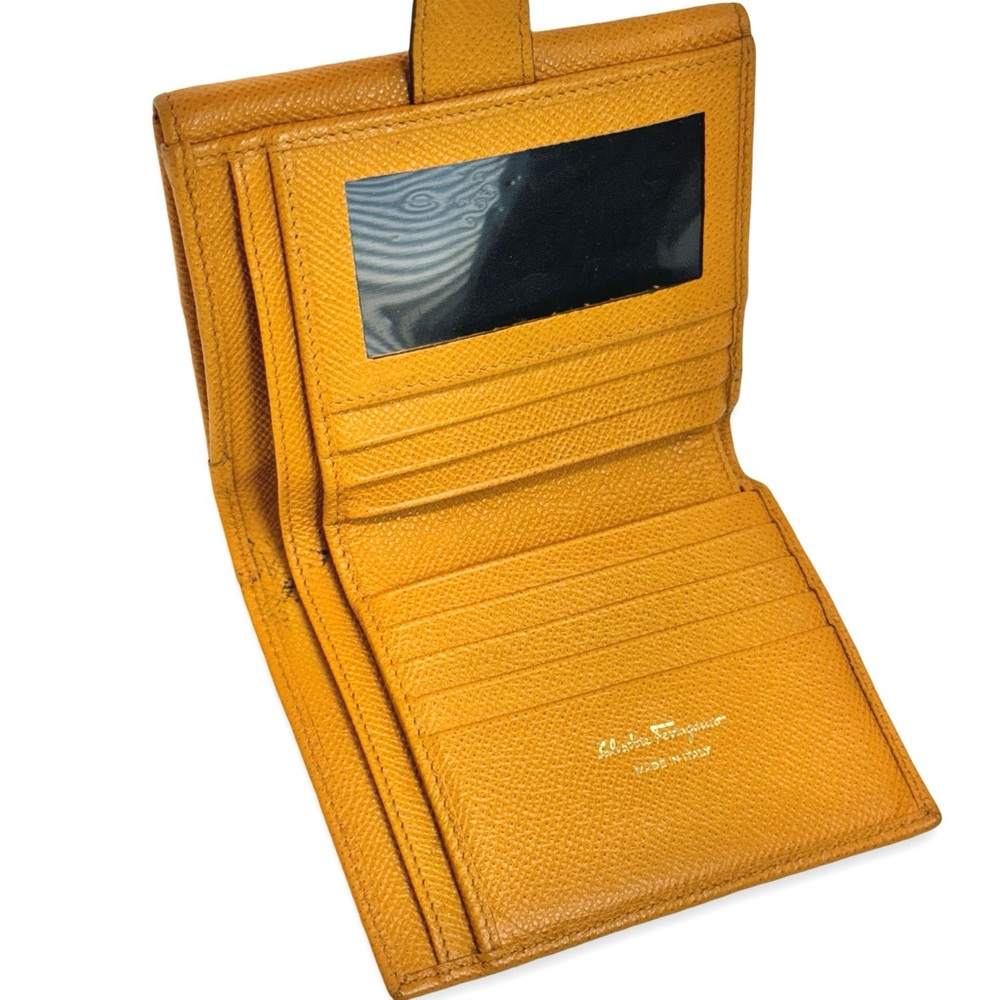 Salvatore Ferragamo Gancini Wallet in Mustard Yellow! - Picture 4 of 15